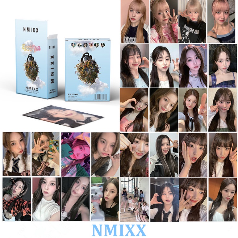 50pcs /box NMIXX EXPERGO Photocards Album Kartu Lomo Laser Koleksi Kpop