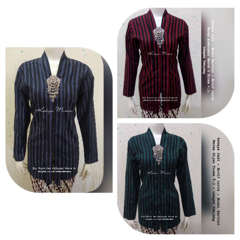 Kebaya dan Sorjan kebaya wanita Kebaya Murah Jadi Lurik Kartini Modern. Kebaya Lurik Kartini. Lurik 