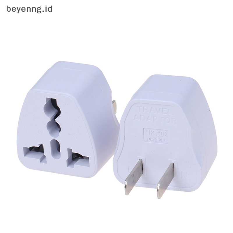 Beyen Universal EU UK AU to US USA Colokan Listrik AC Travel Adapter Outlet Converter ID