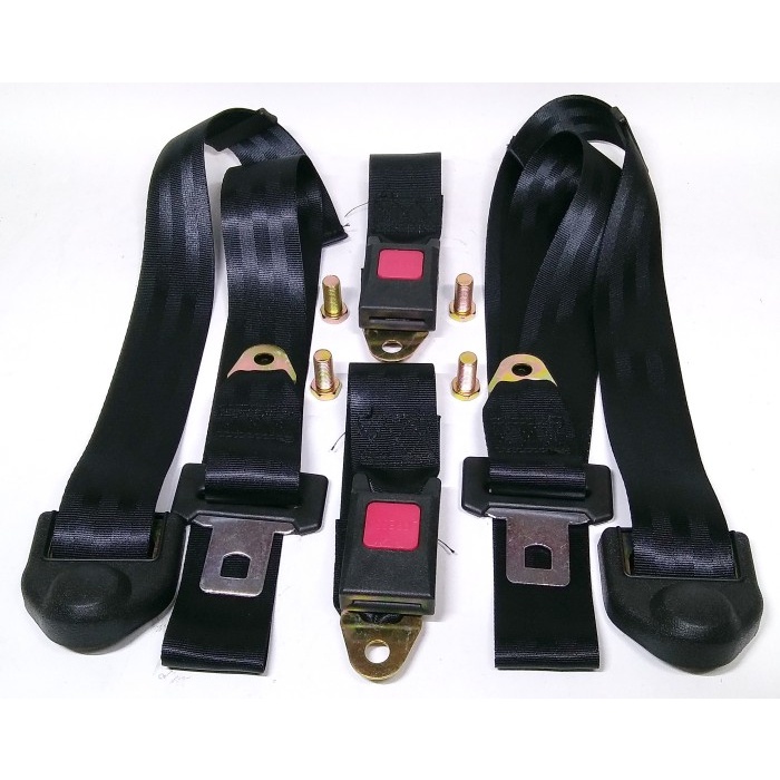 SAFETY BELT SABUK PENGAMAN MOBIL MANUAL BLACK HIGH QUALITY UNIVERSAL