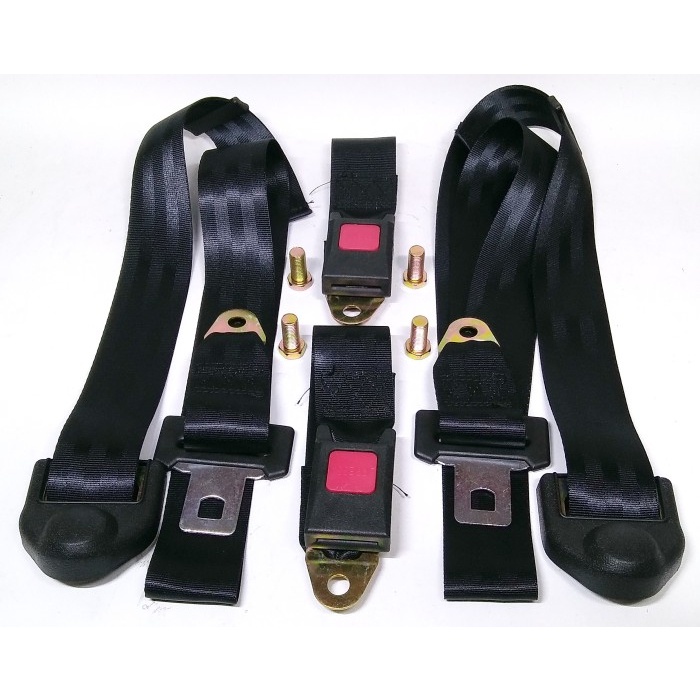 SAFETY BELT SABUK PENGAMAN MOBIL MANUAL BLACK HIGH QUALITY UNIVERSAL