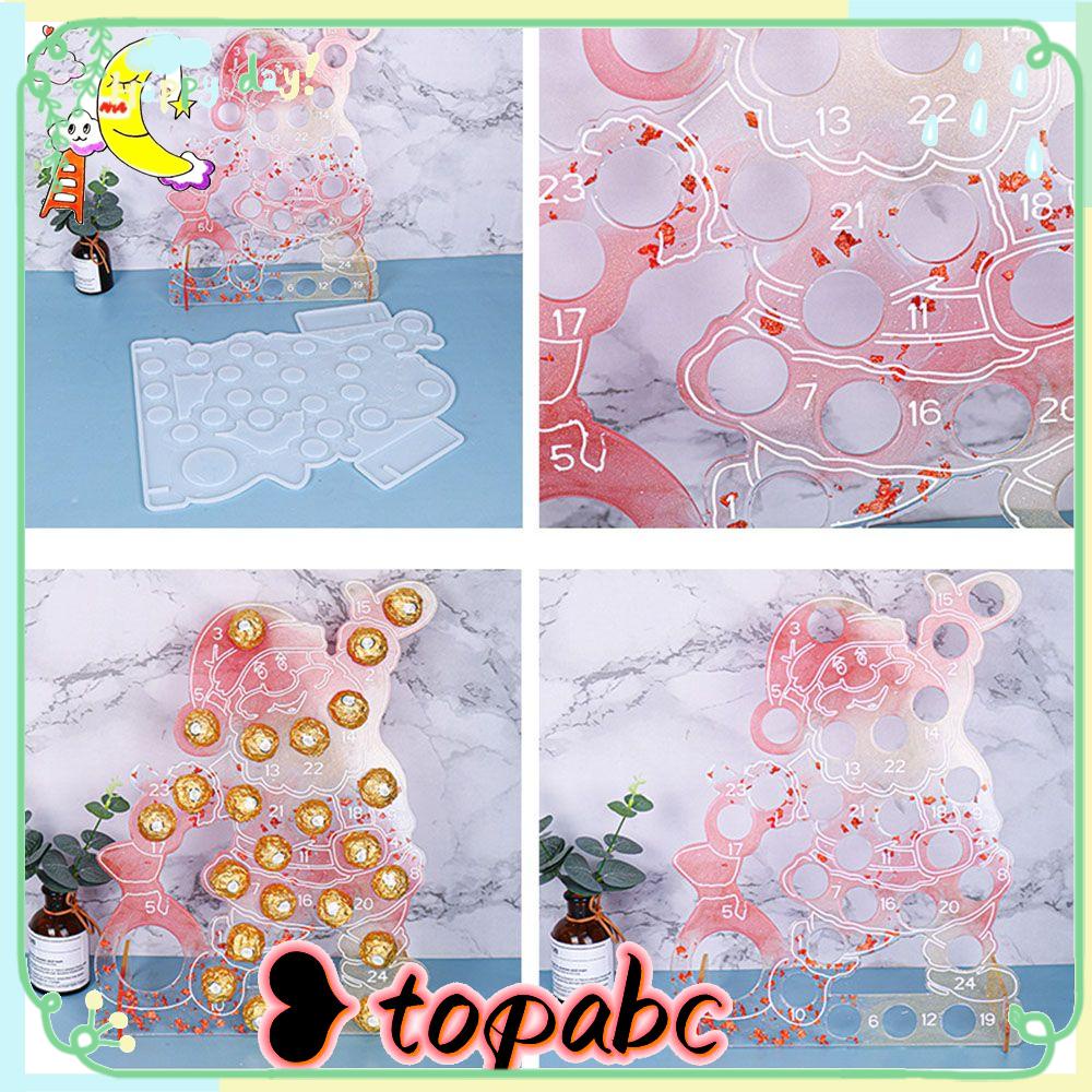 TOP Santa Claus Cetakan Silikon Hadiah DIY Craft Storage Box Resin Molds