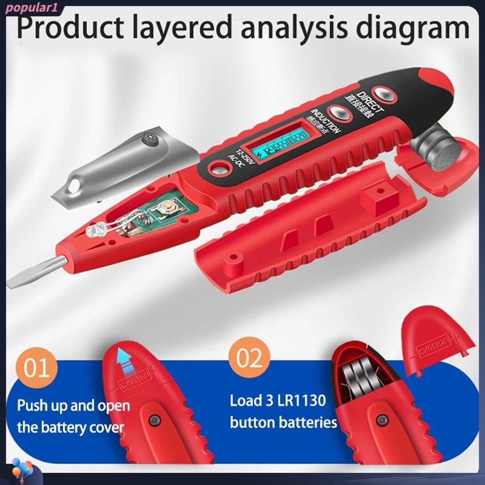 POPULAR Populer Tester Pen Presisi Tinggi LCD Display Alat Tester Pensil