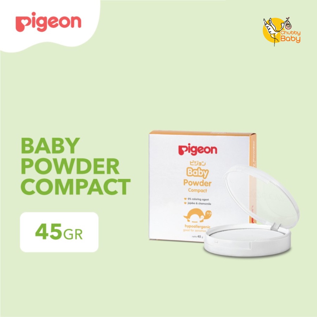 PIGEON Baby Powder Cake Chamomile 45Gr | Bedak Padat Bayi