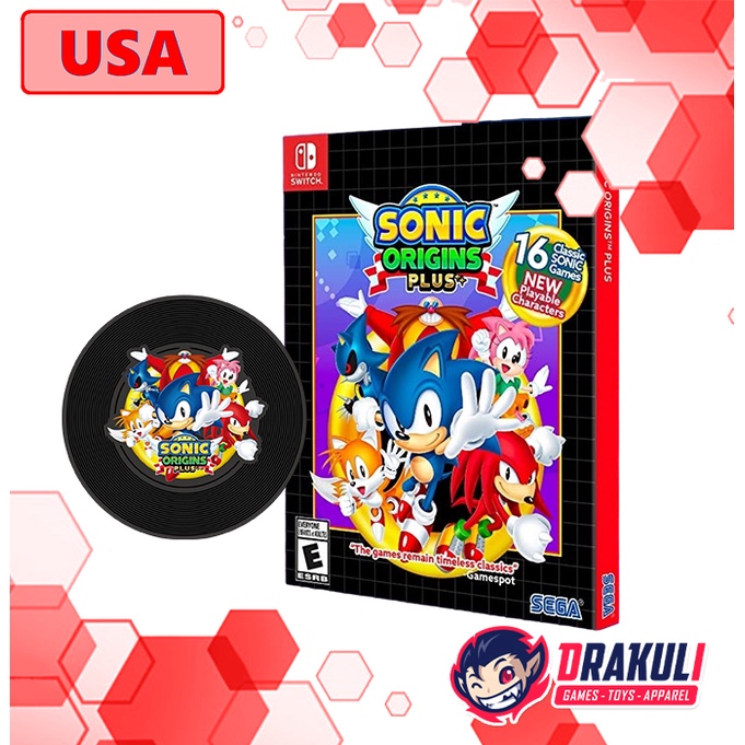 Switch Sonic Origins Plus + Bonus Official Coaster