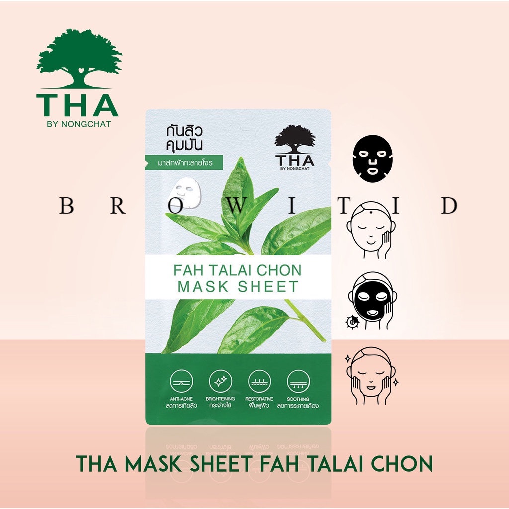 [FLASH SALE] THA BY NONGCHAT Fah Talai Chon Mask Sheet 25g Masker Wajah Original Thailand