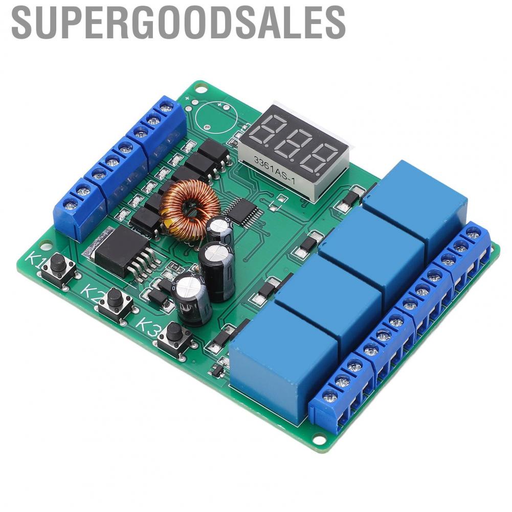 Supergoodsales 4 Way Relay Module  Digital Display PCB Durable Programmable for Circuit