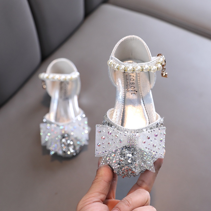 Sepatu Flat Pesta Anak Perempuan Size 21-36 Import Korea Princess Mutiara Blink Terbaru 1 2 Tahun - Tanggung Anak Perempuan