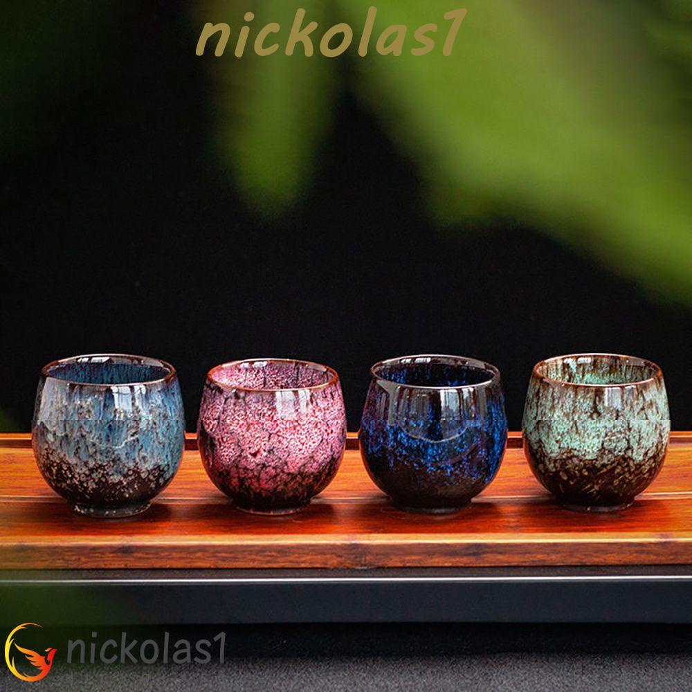 NICKOLAS1 Cangkir Teh Fancy Warna Porselen Halus Kiln Ganti Bentuk Telur Gaya Cina Perlengkapan Makan