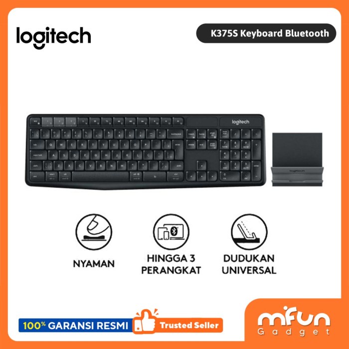 Logitech K375s Keyboard Wireless Bluetooth &amp; Tablet Stand