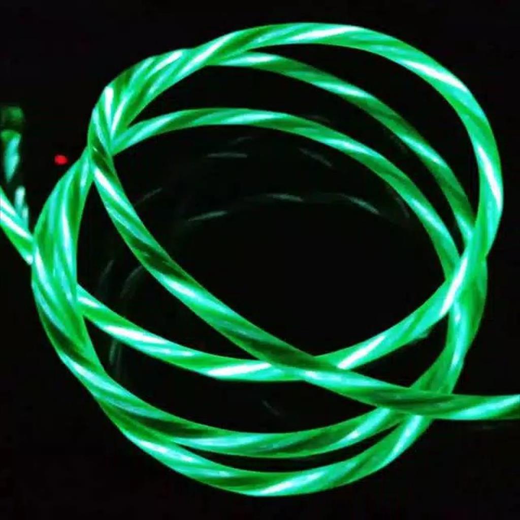 KABEL DATA LED GLOW FLOWING MICRO USB 3A