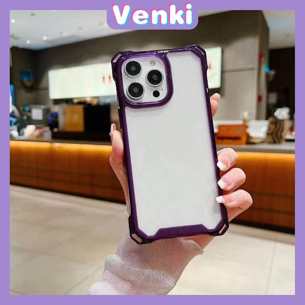 VENKI - Untuk iPhone 11 Case Polos Case Empat Sudut Lanyard Shockproof Protector dengan Lanyard Gelang Bening Akrilik Kompatibel dengan iPhone 14 Pro Max 13 Pro Max iPhone 12 Pro Max XR