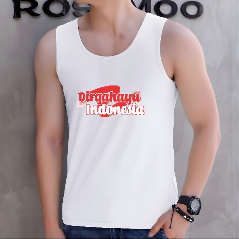 Singlet Pria Dirgahayu Indonesia Baju Singlet Pria Tanktop Pria Cotton