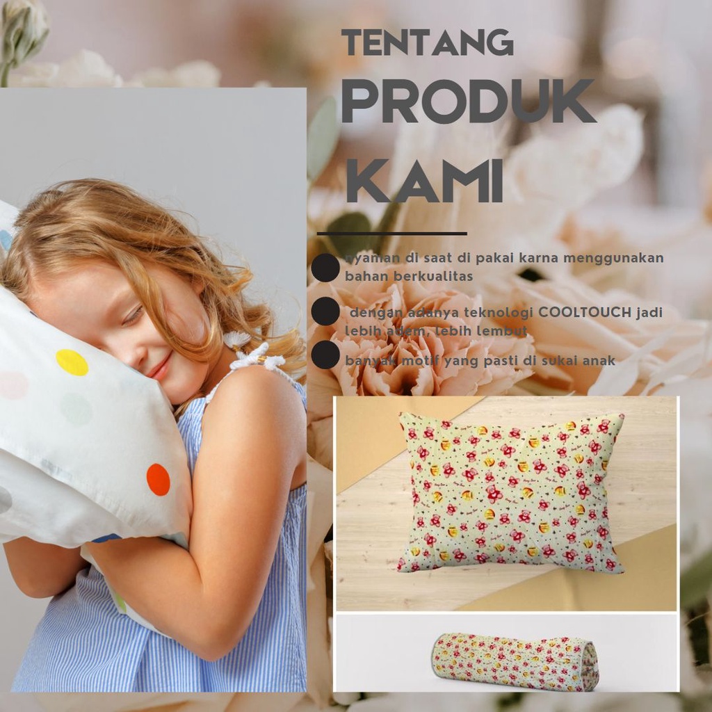 Sarung Bantal Dan Sarung Guling Motif anak karakter Katun Disperse