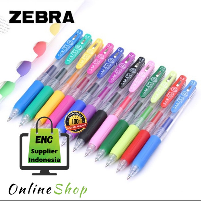 

bulpen zebra sarasa clip 0,5 pen gel ink 0.5 bolpen - tidak bubblewra, Hitam