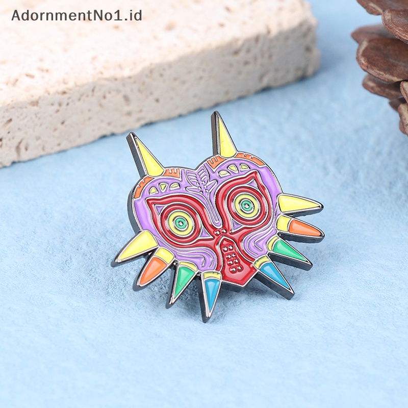 [AdornmentNo1] The Legends of Zelda bros majora 's topeng permainan logam Enamel Lapel pin Anime Cosplay aksesoris perhiasan hadiah ulang tahun anak