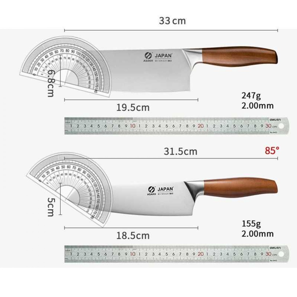 Pisau Dapur Daging Buah Memasak Chef Knive Ergonomis Stainless Steel