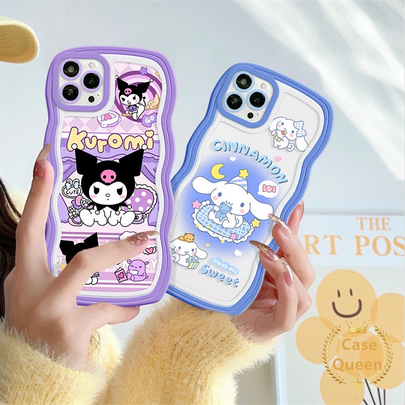 Cute Astronaut Kuromi Case for Redmi 10C A1 9C 10 9 9C NFC 10A 12C 9A 9T Note 8 9 11s 10 11 10S Couples Soft Wavy Edge Cartoon Kuromi Cinnamon Cover