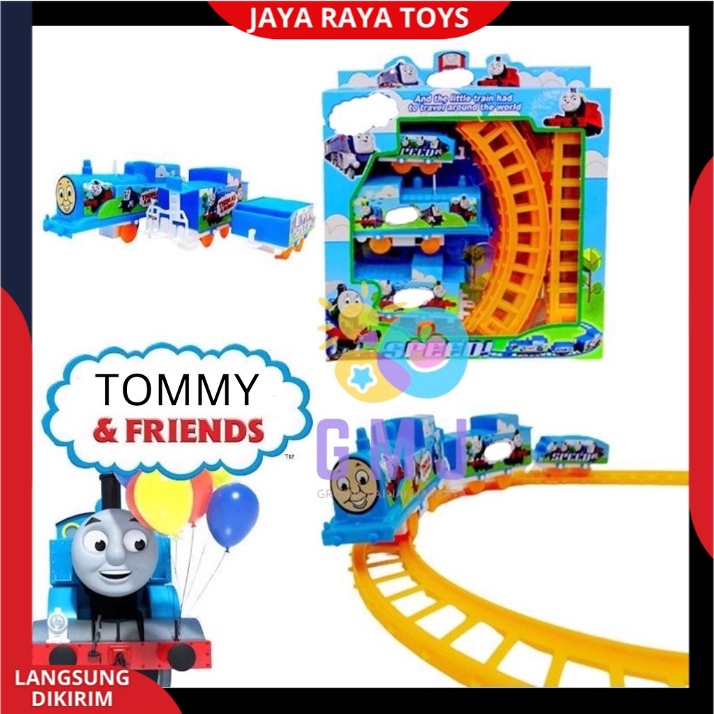 Mainan KERETA REL 3 GERBONG / mainan trek rel kereta thamos n friend/ rel kereta api elektrik/ mainan anak kereta train SNI