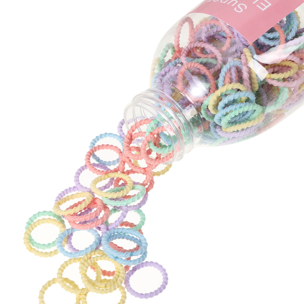 200pcs /Set Fashion Warna-Warni Ikat Rambut Elastis Gadis Lucu Kecil Karet Gelang Woman Hair Accessories