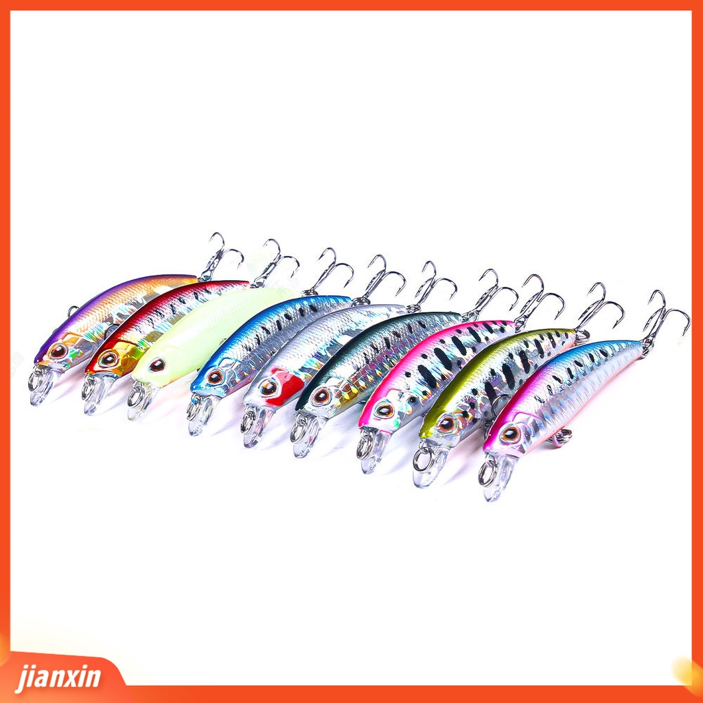 (In Stock) 6.8cm 6.5g Umpan Mensimulasikan Menarik 9warna Cor Tenggelam Mino Umpan Pancing Palsu Dengan Kotak Tackle Untuk Bass Pike