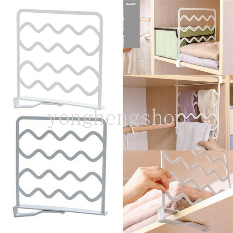 Papan Pemisah Lemari Pakaian Baju Pakaian Dalam Rak Partisi Kabinet Rak Gantungan Handuk Rak Buku Pemisah Closet Divider Stand Home Organizer