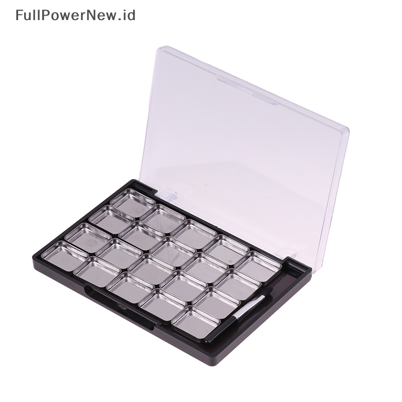 Power 1Pc Palet Kosmetik Magnetik DIY Kotak Makeup Dengan 20kisi Plat Besi Dan Brush ID