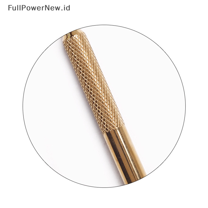 Power Stainless Steel Cuticle Nail Pusher Double Ended Spoon Nail Art Alat Pedicure ID