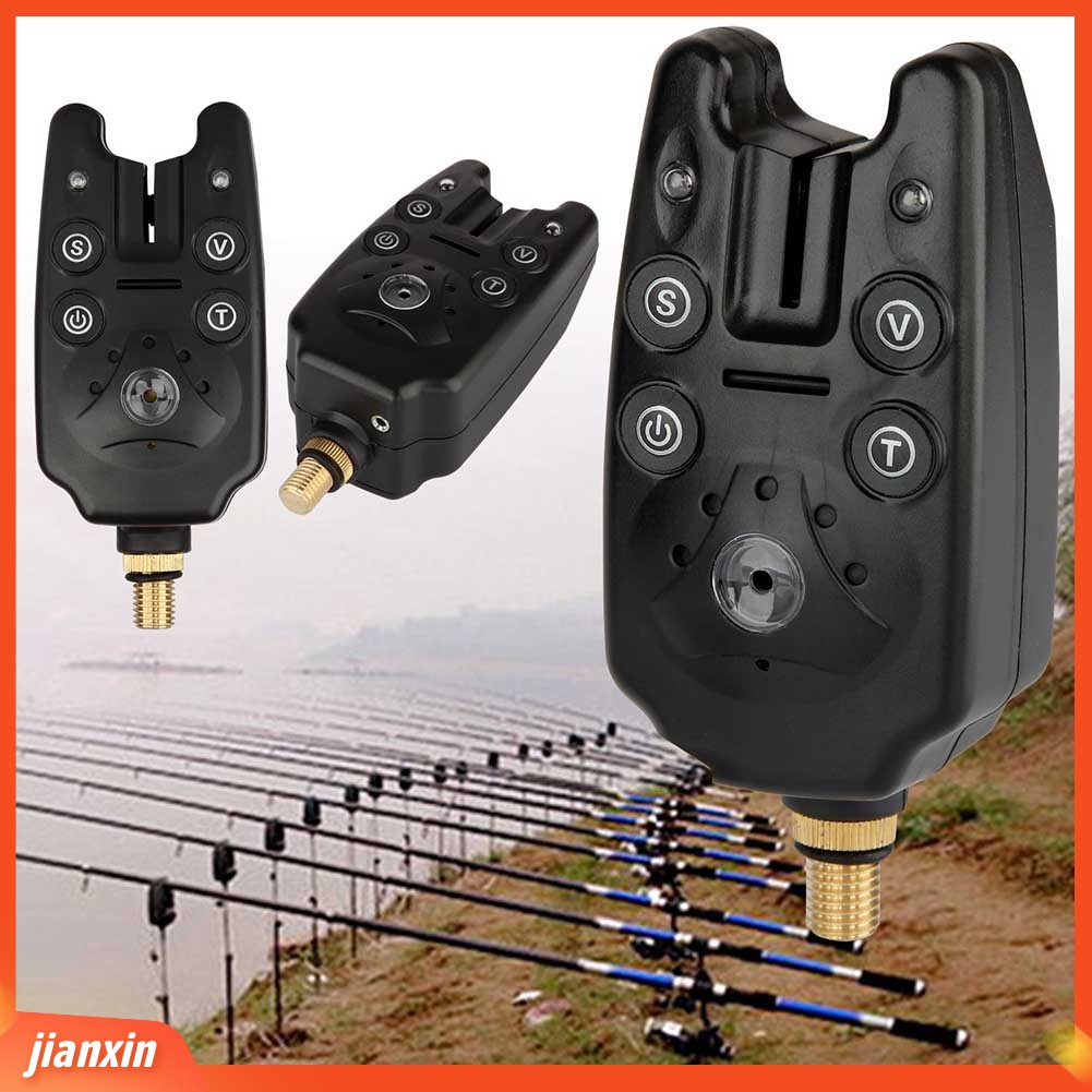 (In Stock) 3Pcs Alarm Gigitan Pancing Set Lampu LED Indikator Gigitan Suara Alat Pencari Ikan