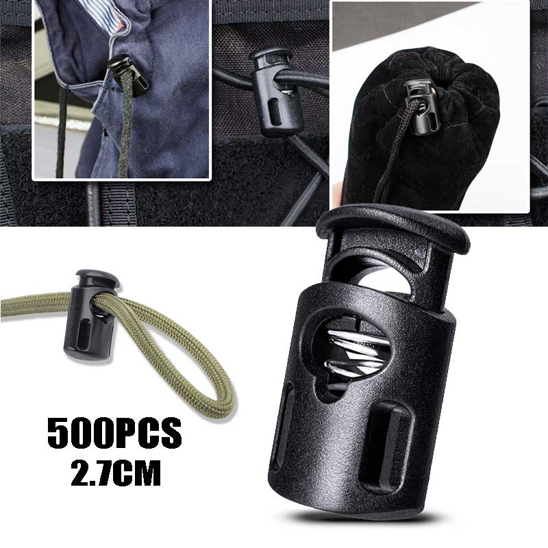 Stopper Tali 500pcs Stopper Tali Masker Stopper Tabung Untuk  Lock Pengunci Jaket Celana Hoodie