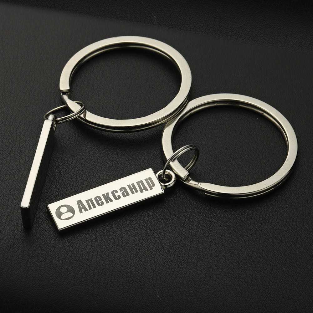 Gantungan Kunci Plat Stainless Steel Anti Lost Key Chain 26mm BURNHILDA