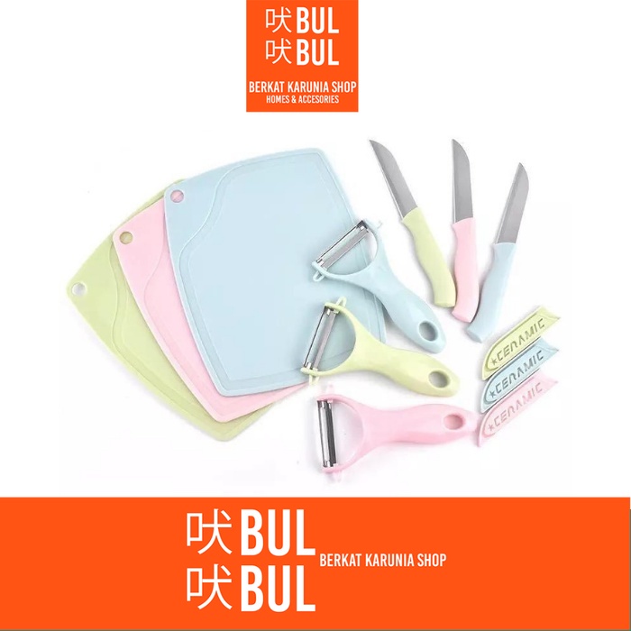 Pisau Dapur Set 3in1 Stainless Talenan