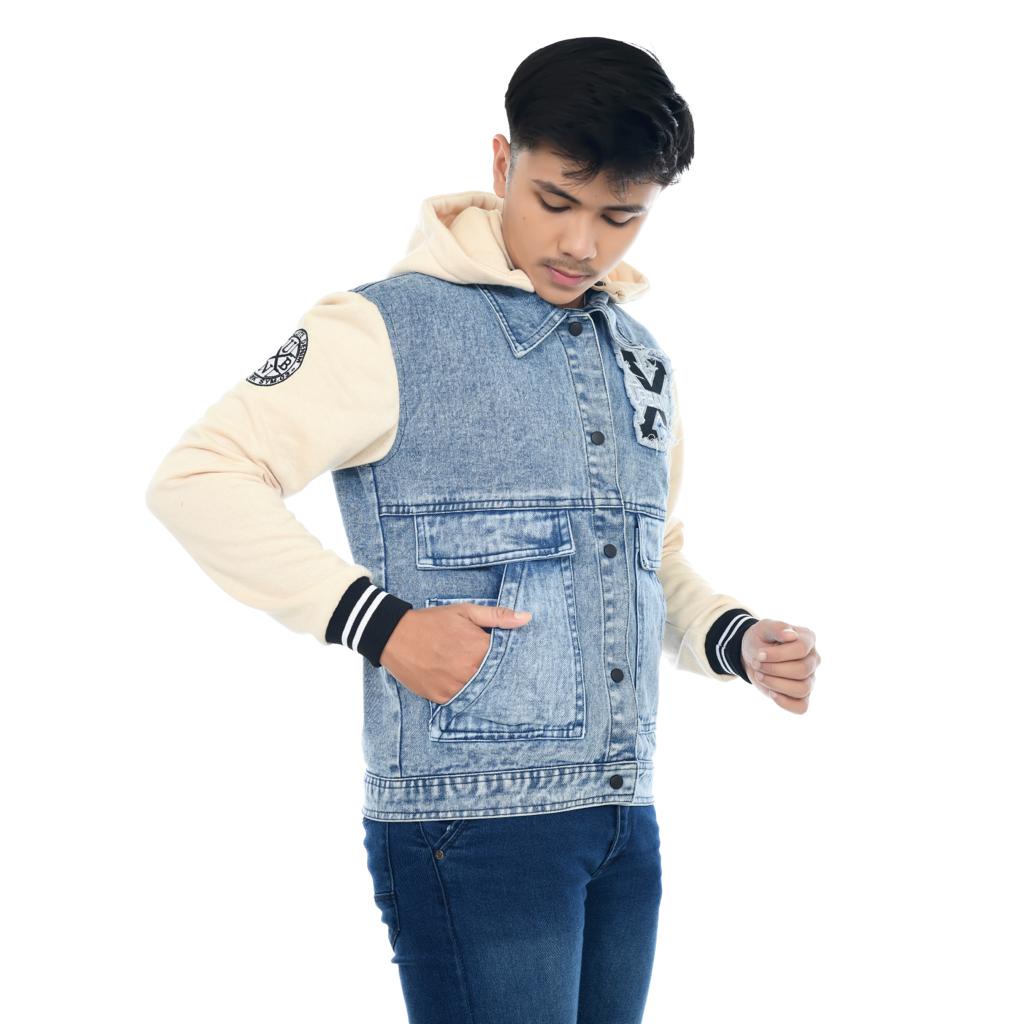 Dhozen Official Store - Jaket Denim Hoodie Sweater