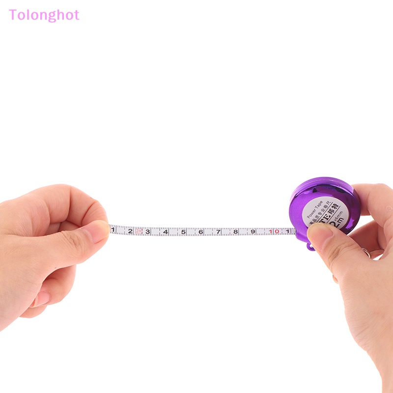 Tolonghot&gt; Inovatif Dan Praktis 2m Halus Serbaguna Ukur Hadiah Penggaris Baja Kecil Portable Mini Lucu Keychain Tape Measure well