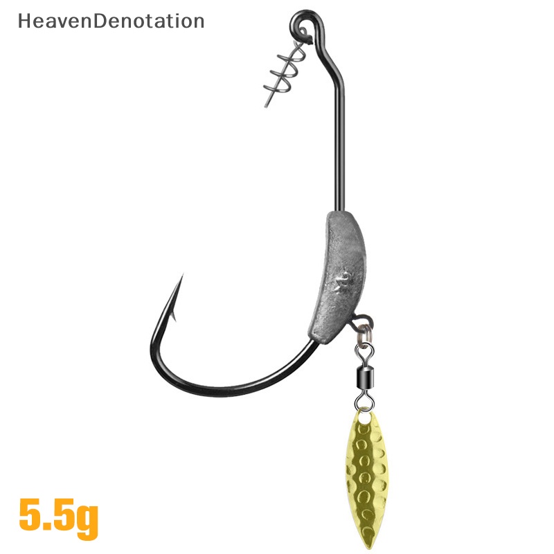 [HeavenDenotation] 4.5g 5.5g 7.2g Dengan Kait Engkol Timbal Dan Perut Lebar Payet Single Hook Path Sub Lead Head Hook HDV