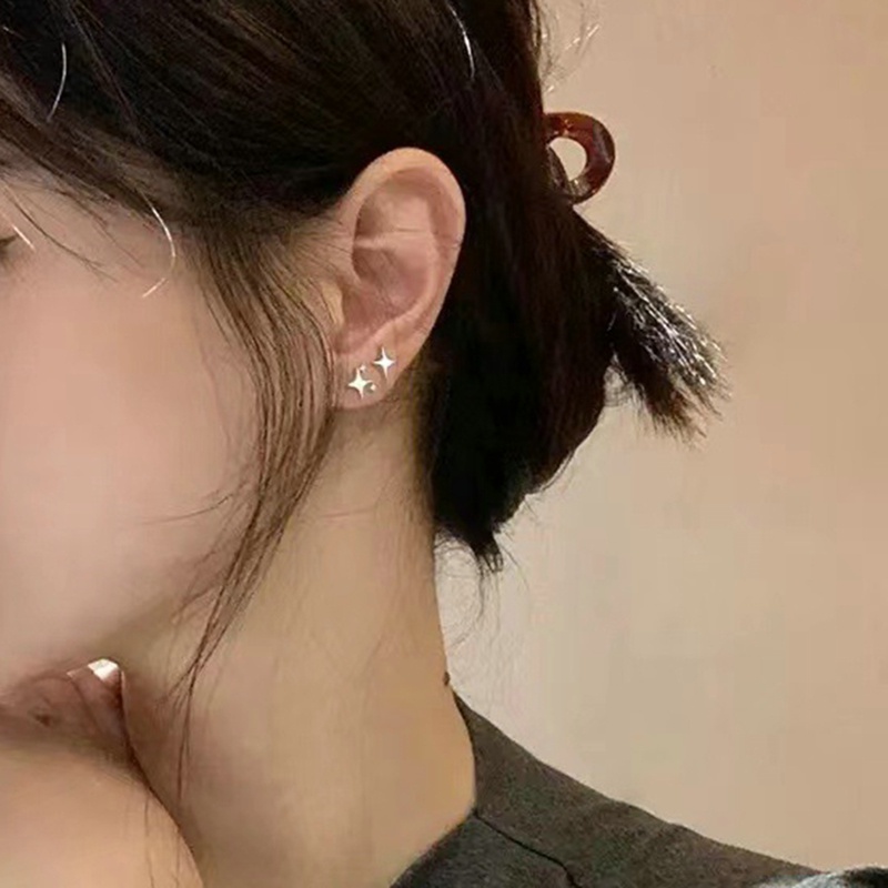 Punk Anting Pejantan Salib Kecil Untuk Remaja Tindik Telinga Anting Bintang Wanita Pria Tindik Tidak Biasa Perhiasan Anting Pesta