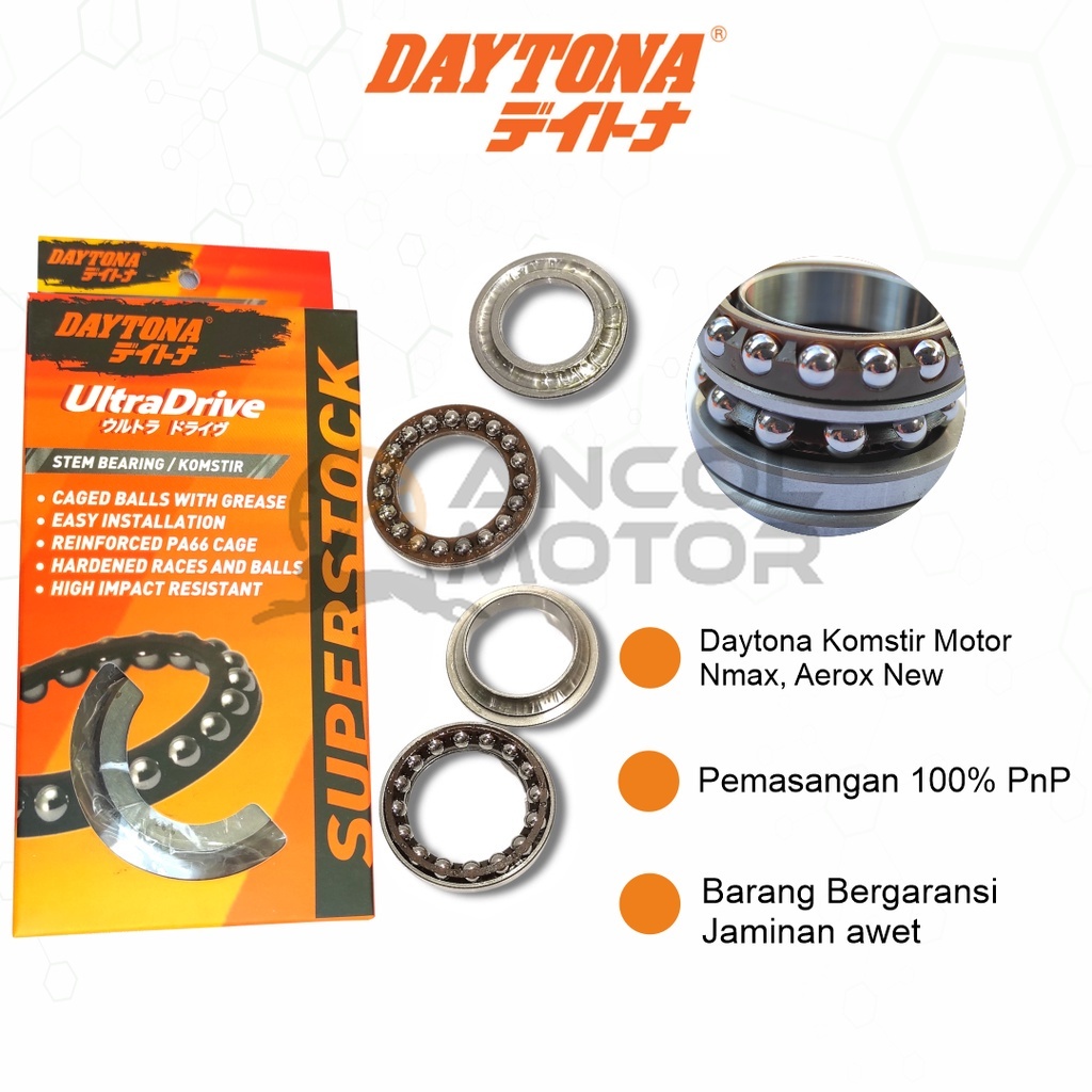 Daytona Komstir Aerox Nmax Lexi Xeon Bearing Laher Racing 4913 Motor