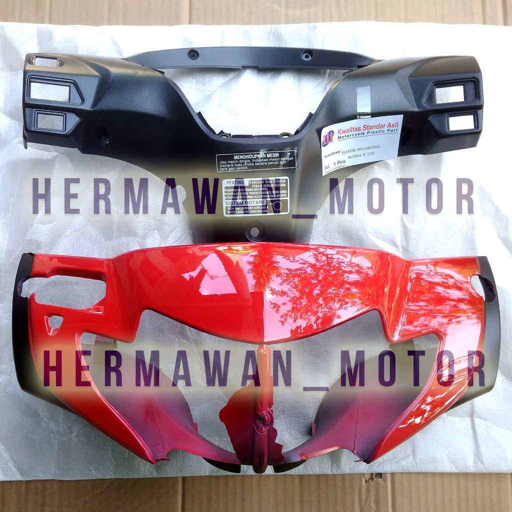 Batok depan belakang Honda supra x 125 th 2005-2006 warna merah cabe