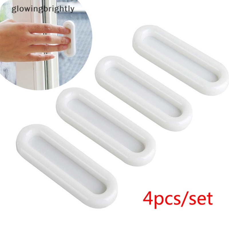 [glowingbrightly] 4pcs Tempel Handle Pintu Sliding Buka Untuk Pintu Interior Gagang Jendela Kaca TFX