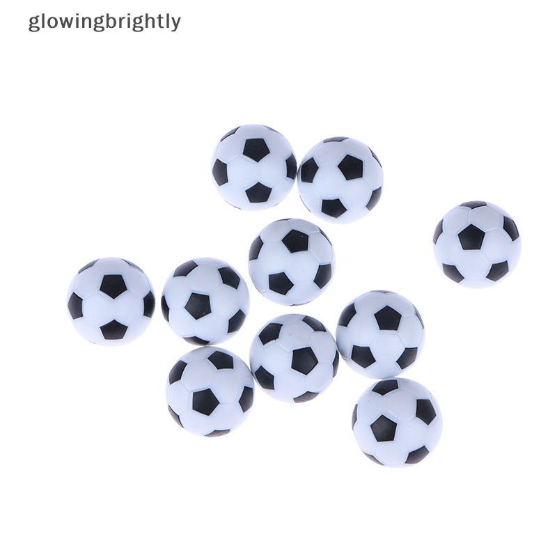 [glowingbrightly] 10pcs Tabletop Soccer Replacement Ball 32mm Pemain Sepak Bola Hadiah Aksesoris Game Elastisitas Hitam Desktop Mainan Hadiah Ulang Tahun TFX