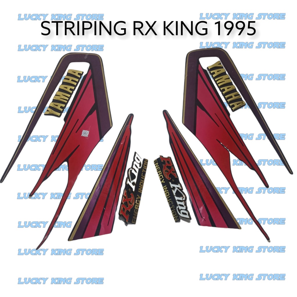lis striping rx king 1995 merah dan emblem rx king atau embelm yamaha rx king lama cod