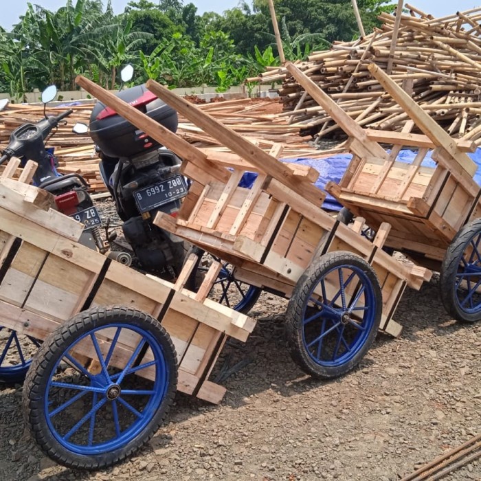 gerobak kayu velg motor Termurah