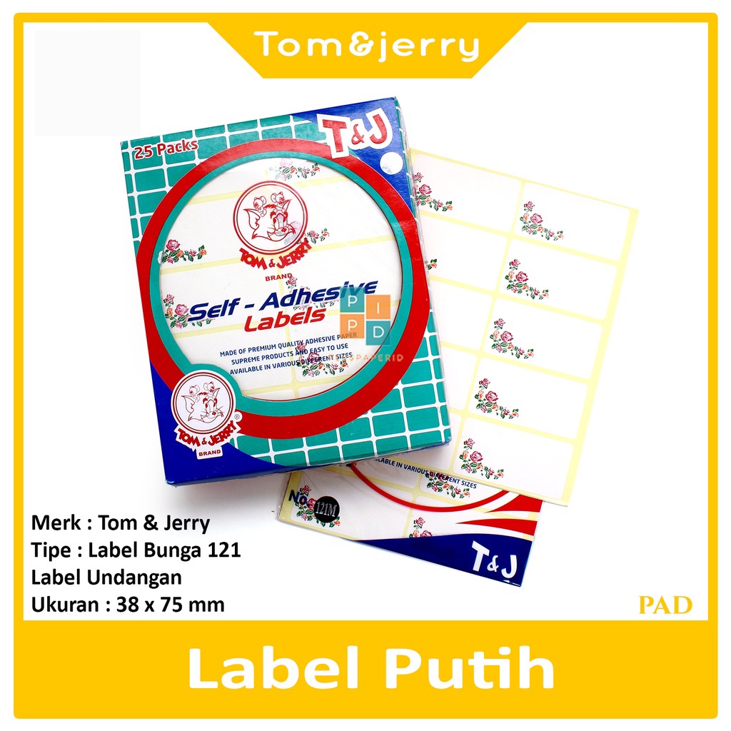 

Tom & Jerry - Label Putih Bunga 121 - Pad