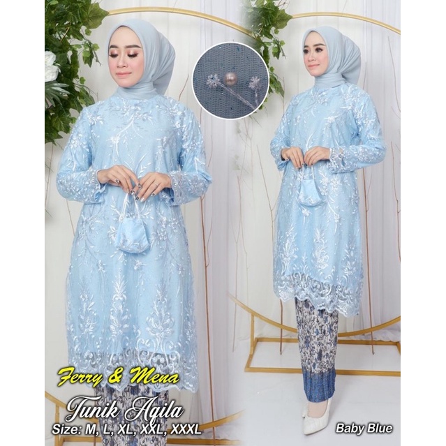 new setelan kebaya modern tunik brokat jumbo ld 120 baju kebaya modern kebaya wisuda
