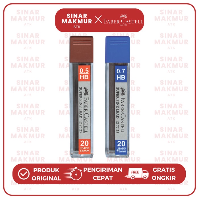 

Isi/Lead Pensil Mekanik Super Fine Faber Castell 0.5/0.7 HB (TUBE)