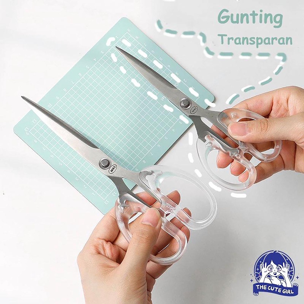 

Gunting Kertas Aesthetic Transparan Scissors/ Gunting /Scissors - Stazionario