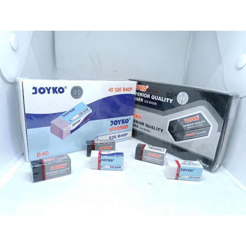 

HAPUSAN / ERASER 526-B40 HITAM PUTIH UKURAN KECIL MEREK JOYKO 1 Pak isi 40pcs