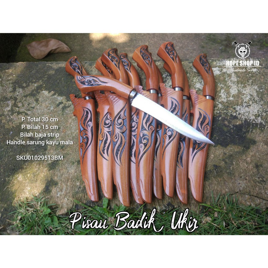 BISA COD PISAU SEMBELIH AYAM BADEK MUTU UKIR MALA BAJA STRIP DJAYA