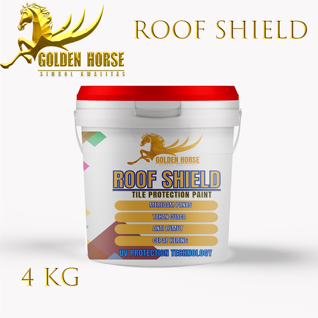 CAT GENTENG ASBES/METAL/BETON ROOF SHIELD 4 KG - GOLDEN HORSE