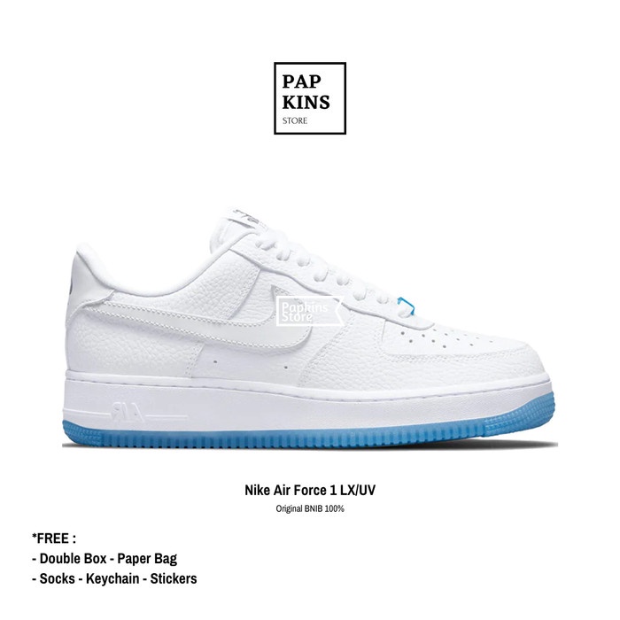sepatu nike - air force 1 low LX UV reactive 100% original, sneakers - 36